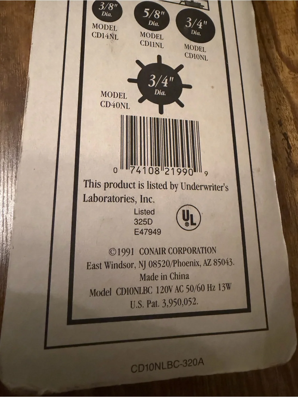 Vintage 1991 Conair Curls ’n Curls 3/4” Curling Iron CD10NLBC Sealed New